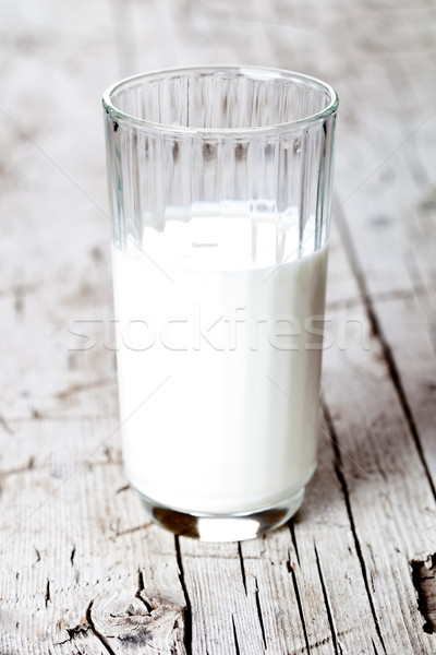 Vetro latte rustico legno bere stile di vita Foto d'archivio © marylooo