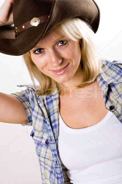 pretty western woman Stock photo © marylooo