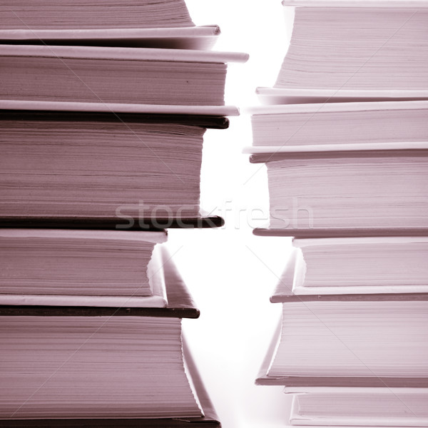 Boglya könyvek közelkép monokróm kép papír Stock fotó © marylooo