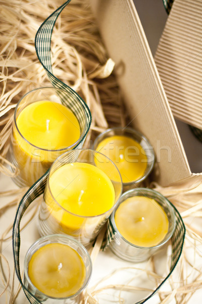 five yellow candles Stock photo © marylooo