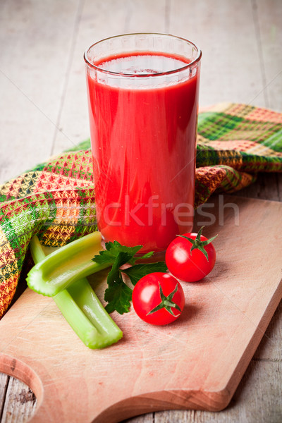 Succo di pomodoro vetro fresche pomodori verde sedano Foto d'archivio © marylooo