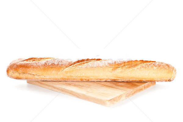 Сток-фото: багет · изолированный · белый · текстуры · хлеб