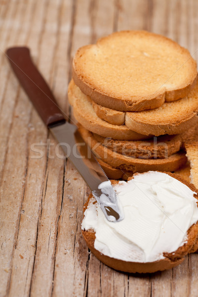 snack crackers with cream cheese  Stock photo © marylooo