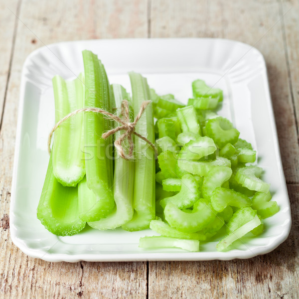 bundle of fresh green celery stems Stock photo © marylooo