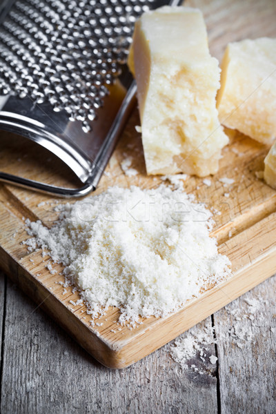 grated parmesan cheese and metal grater Stock photo © marylooo