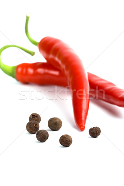 two red cayenne and aromatic pepper  Stock photo © marylooo