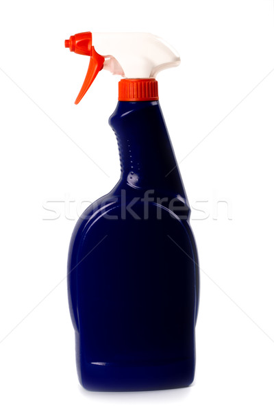 Detergent spray sticlă albastru izolat alb Imagine de stoc © marylooo