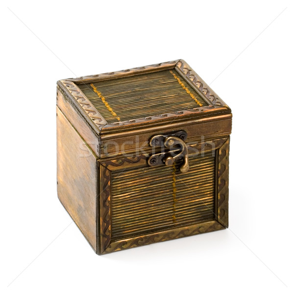 vintage wooden casket Stock photo © marylooo