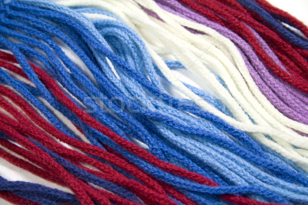 カラフル 糸 クローズアップ 抽象的な 青 赤 ストックフォト © marylooo