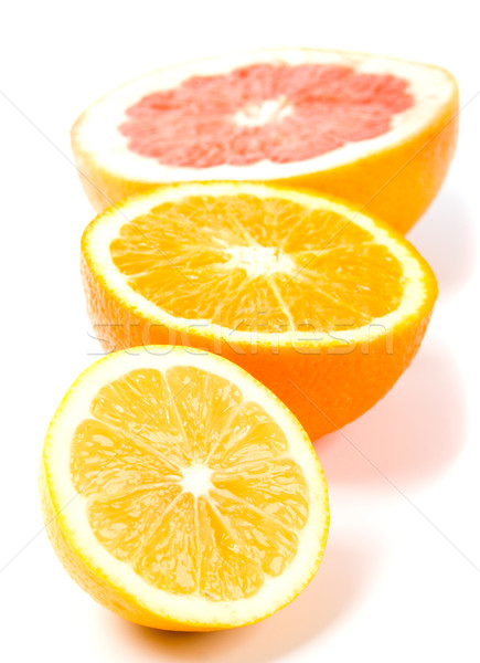 Limone arancione pompelmo fette primo piano texture Foto d'archivio © marylooo