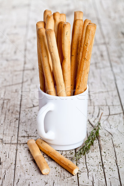 Tasse pain romarin rustique bois bois [[stock_photo]] © marylooo