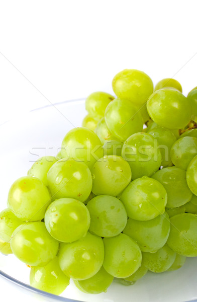 Raisins verts verre bol vin fond Photo stock © marylooo