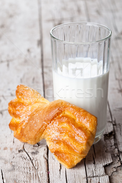 Vetro latte fresche rustico Foto d'archivio © marylooo