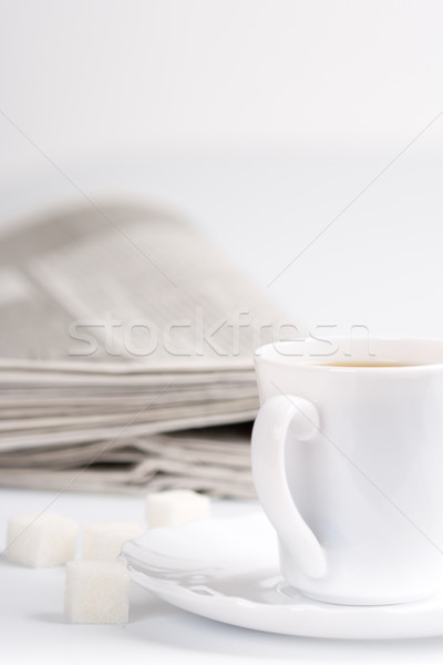 coffee, sugar and newspapers Stock photo © marylooo