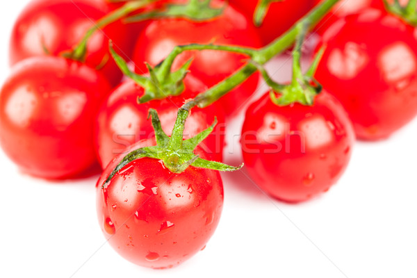 Fresco orgânico tomates cereja branco comida Foto stock © marylooo