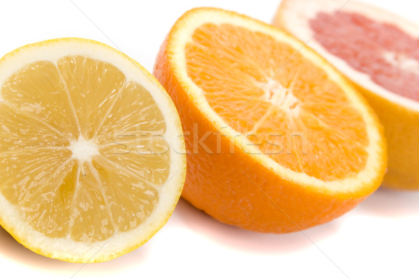  lemon, orange and grapefruit Stock photo © marylooo