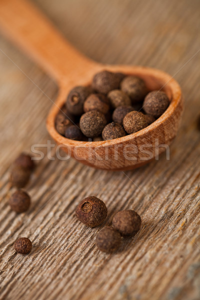 pimento in wooden spoon  Stock photo © marylooo