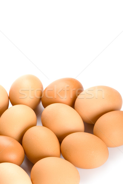 Bruin eieren witte ei groep Stockfoto © marylooo