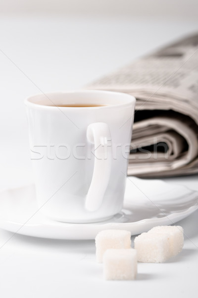 coffee, sugar and newspapers Stock photo © marylooo