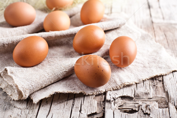 fresh brown eggs  Stock photo © marylooo
