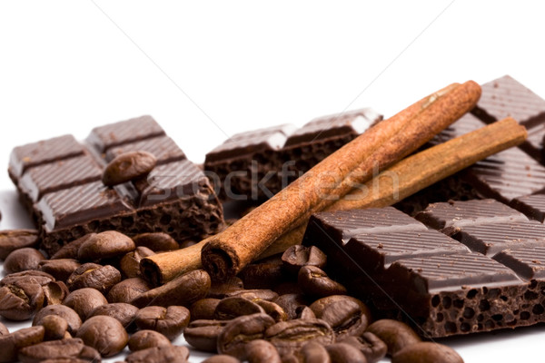 Сток-фото: шоколадом · кофе · корицей · продовольствие · конфеты