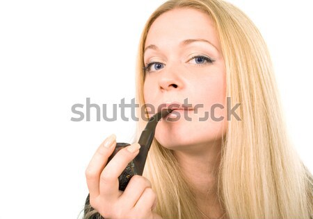 woman with tobacco-pipe Stock photo © marylooo