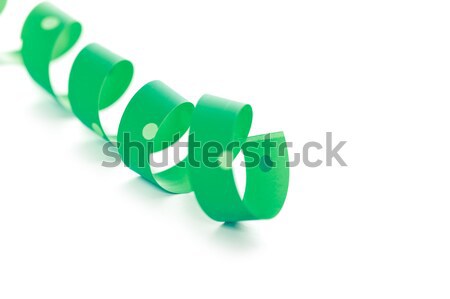 Stock photo: green ribbon serpentine