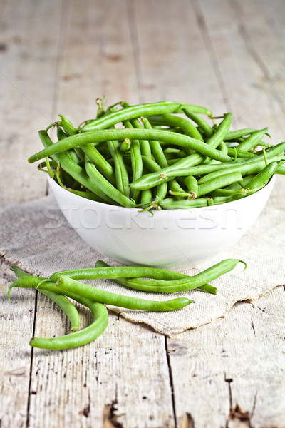 green string beans in a bowl  Stock photo © marylooo