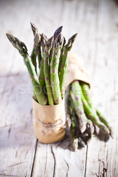 two bunches of fresh asparagus Stock photo © marylooo