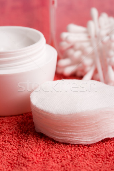 cream and cotton pads Stock photo © marylooo