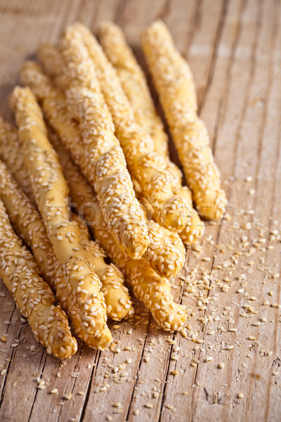 Brood rustiek houten ontbijt eten Stockfoto © marylooo