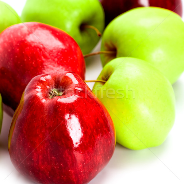 Groene Rood appels hoop vruchten Stockfoto © marylooo