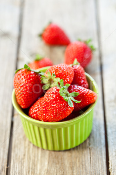 bowl with fresh strawberries  Stock photo © marylooo
