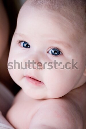 Küçük bebek portre banyo kadın Stok fotoğraf © marylooo