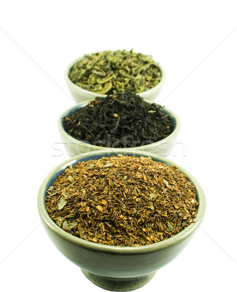Zdjęcia stock: Herbaty · kolekcja · trzy · kręgle · odizolowany · biały