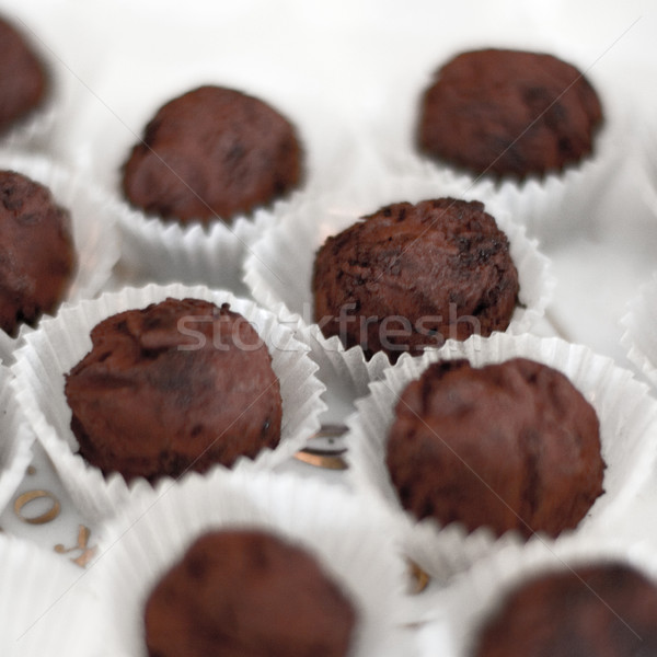 Stock photo: chocolate truffles