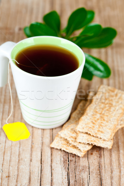 cup of tea and cereal crackers  Stock photo © marylooo