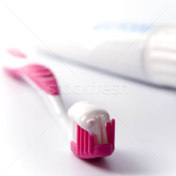 Dentifrice brosse à dents blanche soins dentaires beauté médecine [[stock_photo]] © marylooo
