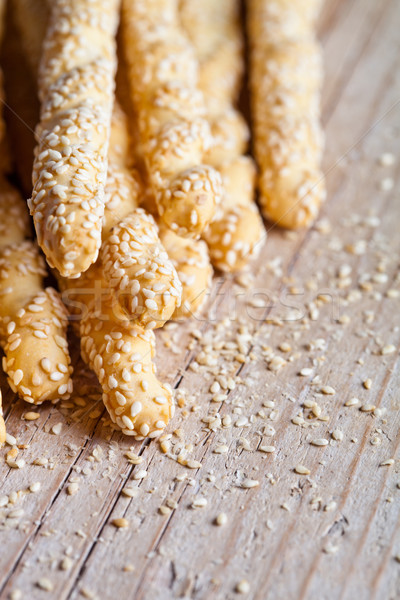 bread sticks grissini with sesame seeds Stock photo © marylooo