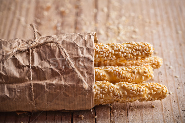 Pane pack rustico legno carta Foto d'archivio © marylooo