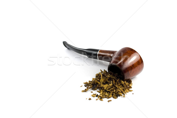 tobacco-pipe and heap of tobacco Stock photo © marylooo