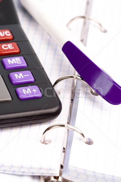  organizer, pen and calculator Stock photo © marylooo
