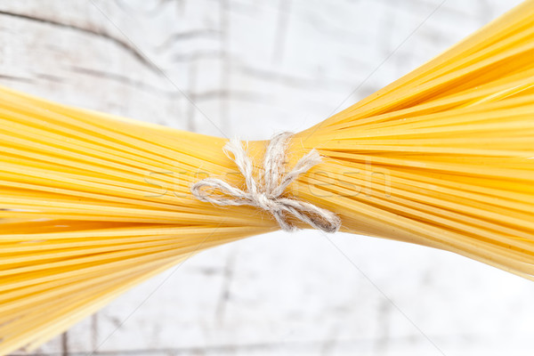 Haufen Spaghetti Hintergrund Leben weiß Stock foto © marylooo