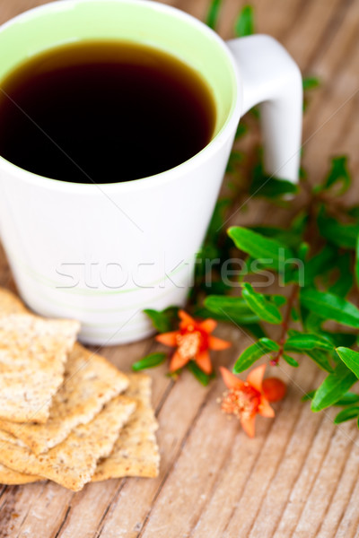 cup of tea and crackers for breakfast  Stock photo © marylooo