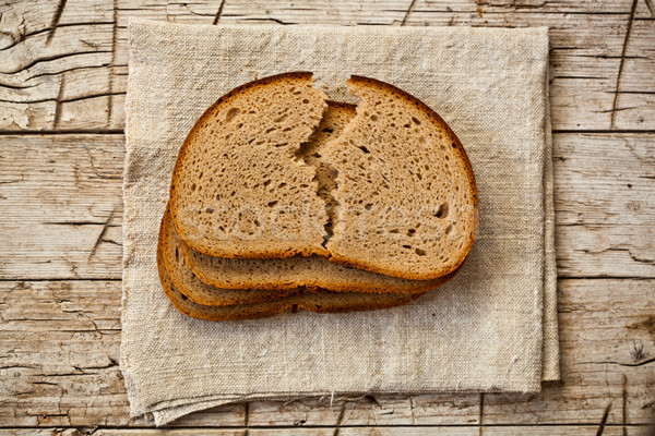 Centeio pão rústico textura trigo Foto stock © marylooo