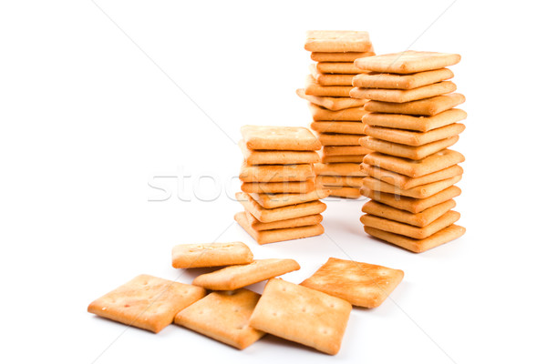 Drie cookie geïsoleerd witte achtergronden eten Geel Stockfoto © marylooo