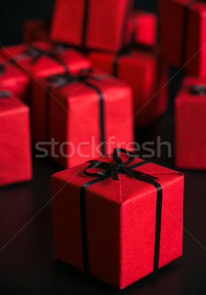 many red gift boxes Stock photo © marylooo