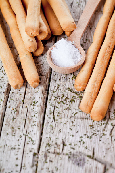 bread sticks grissini with rosemary and salt  Stock photo © marylooo