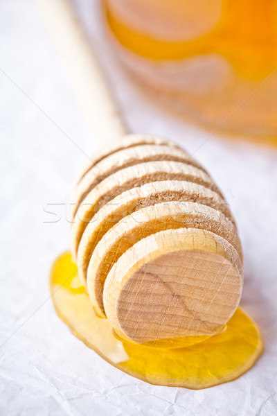 honey on wooden honey dipper  Stock photo © marylooo