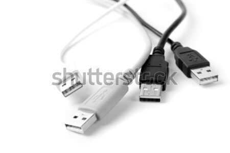 Usb câble blanche technologie réseau communication [[stock_photo]] © marylooo